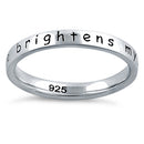 Sterling Silver "Your Smile Brightens My World" Ring